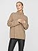 Vero Moda VMPLAZA LS Highneck Blouse GA Boo Suter Pulver, Sepia Tint/Detail:Melange,...