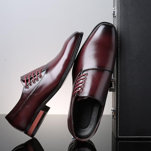 Men's Premium Leather Dress Shoes - Oxford Style Monk Strap Wingtip Formal Footwear for Gentlemen Slip on Loafers4