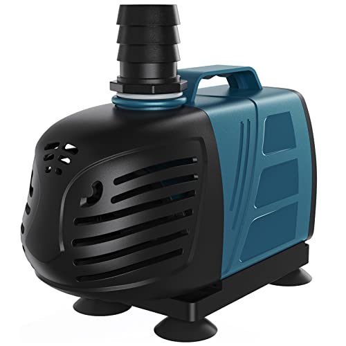 Pawfly Aquarium 1000 GPH Submersible and Inline Water Pump 80W 10ft High Lift AC 120 V Quiet Return Pump with 10 ft. Power Cord for Large Fish Tanks Pond Waterfalls Fountains Sumps and Gardens by Pawfly - Used condition - CA$45.60