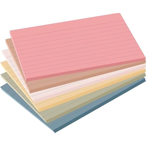 Index Cards 4x6 Ruled Line Flashcards,156 Pcs Flash Cards Study Cards in Vintage Colors,Lined Ruled Notecards for Home, School Learning, Note Taking and Studying-Aesthetic Color Cover