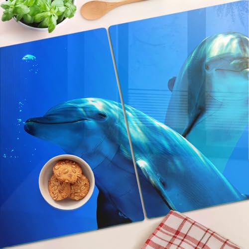 Planche à découper décorative dauphins pour embellir votre cuisine