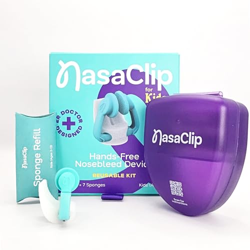 NasaClip Nosebleed Rescue for Kids 2-13 – Hands-Free Nasal Relief,