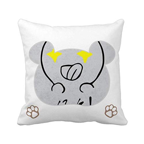 Housse de coussin noire chat et ours pour une déco de chambre cocooning