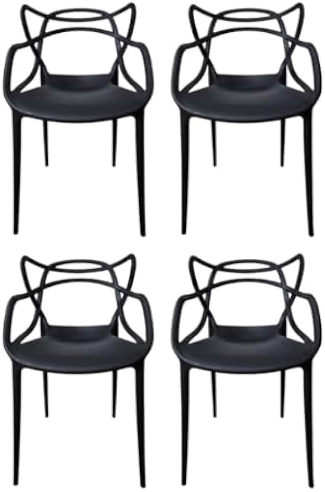 Kit 4 Cadeiras Allegra em Polipropileno para Escritório, Área Gourmet, Restaurante ou Bar, Assento Confortável e Estrutura Resistente
