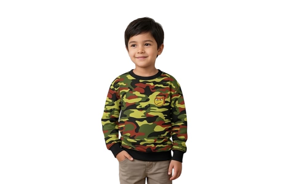 Image of SS Sales Kids Sweatshirt Full Sleeve | Cartoon Patch | Cotton Warm Wear Pullover for Boys Girls | Casual Stylish Top