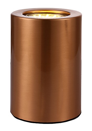 Small and Contemporary Brushed Copper LED Table/Floor Lamp Uplighter by Haysoms