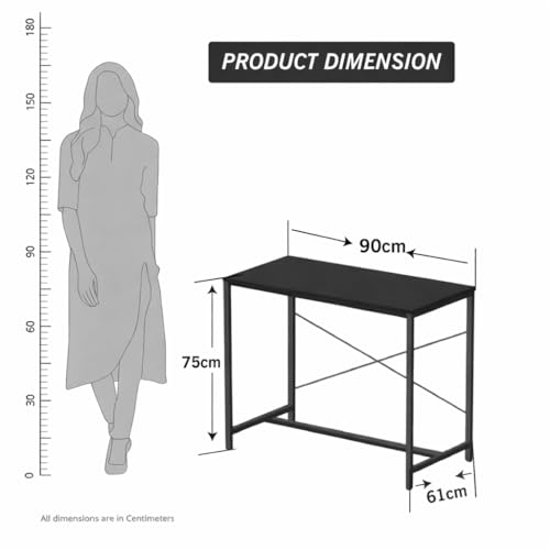 Image of Callas Home Work Desk Study Table | Computer Table for Home | Office Table | Desktop and Laptop Table | Office Desk (ST-10-Black)