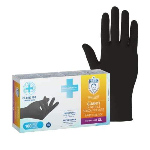 Dr. Protec, Protix Black, Nitrilhandschuhe, puderfrei, Größe XL, 100 Stück
