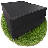 AMZBBQ® Premium Gartenmöbel Abdeckung – 166 x 95 x 74 cm – 100% wasserdichte Abdeckplane, Winterfeste Abdeckhaube für Gartentisch & Stühle, Wetterfeste & UV-beständige Schutzhülle, reißfeste Plane