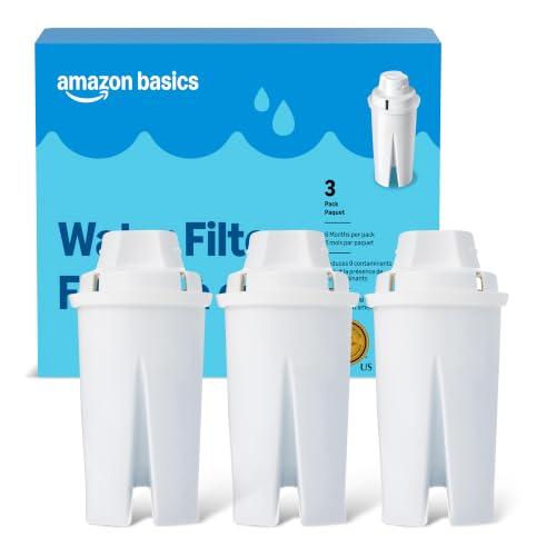 Amazon Basics Enhanced Water Filter, Brita Filter Replacement, 3-Pack |