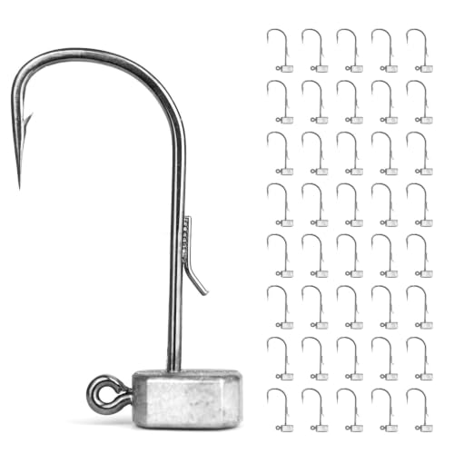 Ned Rig Jig Heads, 20/40 Pack Finesse Mushroom Jig Hooks for Bass Fishing