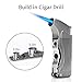 CIGARLOONG Cigar Cutter and Lighter Set, Sharp Blade Cutter Refillable Butane Lighter with Cigar Punch(Grey)