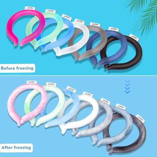 Image of 2PCS Neck CoolingTube, Reusable Ice Coolers Wearable Body CoolingProducts, Neck Coolers for HotWeather (Black*2)
