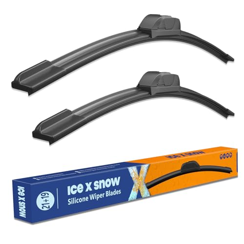 Image of 21 inch+19 inch Water Repellent Windshield Wiper Blades Replacement For Mazda 3 2009-2004 Volkswagen Jetta 2005-1999 Golf 2006-1999 GTI 2005-2002 Toyota Camry 2001-1999 Automotive Silicone Wiper Blades
