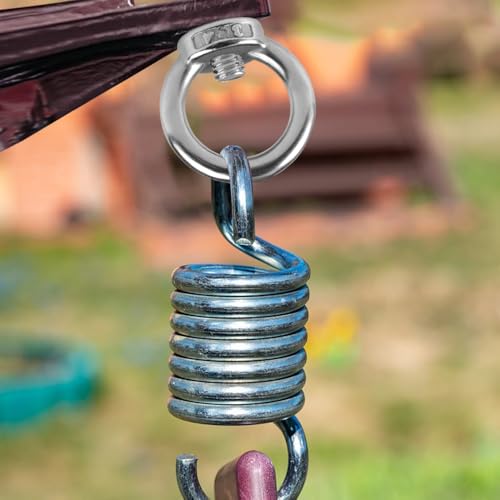 10 Stück Ringmuttern mit Vierkantschrauben M6, Edelstahl Ringmutter zum Festziehen und Aufhängen, Einfachen Verbinden von Seilen, Augenschraube Set für Als Halterung im GewäChshaus, Silber