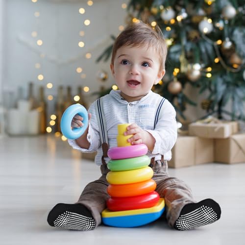 GRPSKCOS Non Slip Toddler Socks 15 Pairs Toddler Grip Anti Skid Low Cut Socks for 1-7 Years Boys Girls4