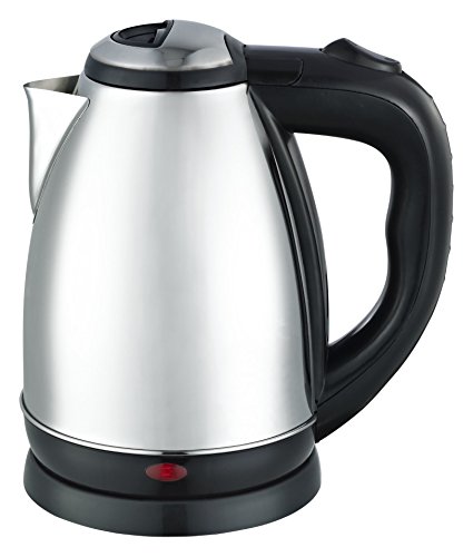 Maxware Stainless Steel Cordless Electric Kettle,Silver (1.5-Liter)