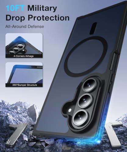 Image of NO.1 Magnetic for Samsung Galaxy Z Fold 8 Ultra Case with MagSafe | [Military Grade Drop Tested][Translucent Matte][Anti-Fingerprint] Soft Silicone Bumper for Samsung Fold 8 Ultra Case,Black