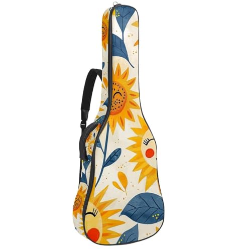 Housse guitare acoustique imperméable de 104,1 cm avec rembourrage éponge premium