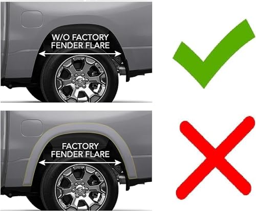 Image of Mud Flaps Compatible with Dodge Ram 1500 2019-2023 Without Fender Flares Mud Guards Splash Guards Tire Protector Mudguard No Drilling Required Mudflaps Accessories