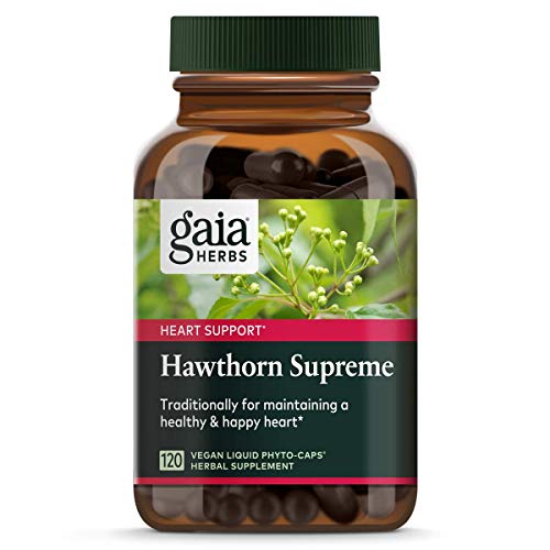 Gaia Herbs Hawthorn Supreme, Vegan Liquid Capsules, 120 Count - Promotes Heart Health & Stimulates Healthy Circulation, Organic Hawthorn Berry, Leaf & Flower Extract