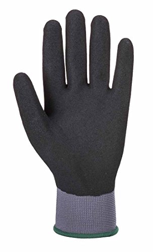 Portwest - DermiFlex Ultra Pro Grip Glove - PU/Nitrile Foam (6 Pair Pack) - Grey/Black - Medium