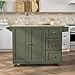 Homestyles Mobile Kitchen Island Cart with Wood Top and Dropleaf Breakfast Bar, 18