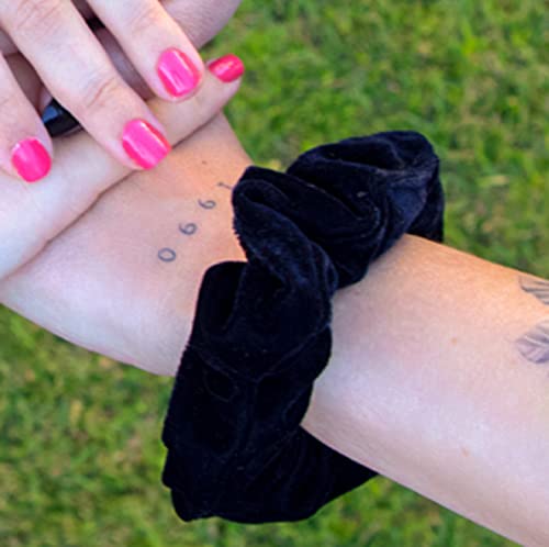 Lanossi Beauty & Care Scrunchie Black Velvet Preto