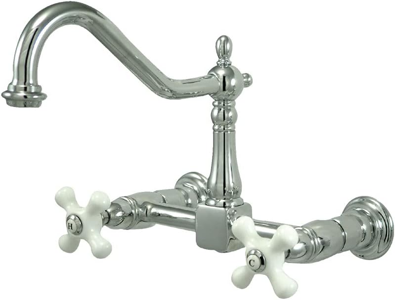 Get Discount Offer Kingston Brass KS1241PX Heritage Bridge Kitchen Faucet, 8-1/2, Polished Chrome 80% Off Discount Kingston Brass KS1241PX Heritage Bridge Kitchen Faucet, 8-1/2, Polished Chrome