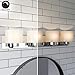 Design House Dove Creek Bathroom Light Fixtures - Traditional 4-Light Vanity Lights for Bathroom - Dimmable Vanity Lights with Frosted Glass – Polished Chrome, 589671