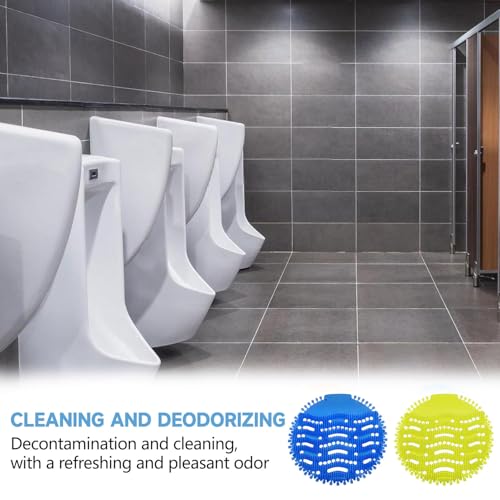 2 Stück Urinalsieb mit Duft,Urinal Stein Spritzschutz Geruchsschutz für Toiletten,Duft Lufterfrischer,Für Urinalsieb,Einzeln Verpackt Für WC Gästebads Bad Öffentlichen Toiletten(Meeresbrise Zitrone)
