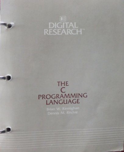 C Programming Language, Digital Research Edition 0131099507 Book Cover