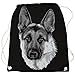 Rucksack Tasche Deutscher Schäferhund Hunde Motiv als Gassi Beutel