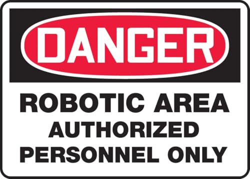 Panneau Robotic Area plastique pour sécuriser l'accès de votre atelier