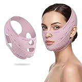 JYYWTSI V-Gesichtsmasken V-Linienmaske Doppelkinn Entferner Kinnband Schlafapnoe Straffer Face Lifting Maske Chin Strap Verstellbare V-Line gesichtsmaske für Doppelkinn und schlaffe Gesichtshaut