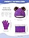 Senker Fashion Winter Beanie Kids Hat and Gloves Set for Girls Boys Toddler Pompom Knit Fleece Lined for Cold Weather