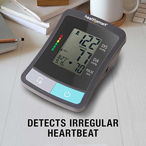 HealthSmart Digital Standard Wrist Blood Pressure Monitor with Automatic Adult Cuff That Displays Pulse Rate and Irregular Heartbeat Stores up to 60 Readings for 2 Users - Thumbnail 7