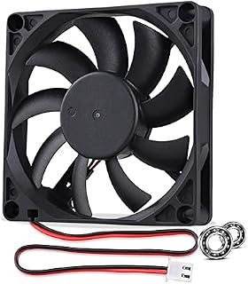 GDSTIME 80mm Fan 24V PC Fan 80 x 15mm Computer Fan 8015 Dual Ball Bearing Brushless Cooling Fan 24V Fan 2800 RPM High Speed Case Cooler For Ventilation Cooling Fan Replacement