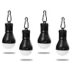 Yizhet Campinglampe, 4xLED Campinglampe LED Camping Laterne Zeltlampe Glühbirne Set, Notlicht mit Karabiner Wasserdicht Tragbare Camping Lantern LED für Camping,Abenteuer,Angeln,Notfall, Stromausfall
