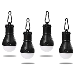 Yizhet Lanterne de Camping, 4X Lampe de Camping LED Lanterne Lampe Camping, 3 Mode de Lampe étanche Nuit d’urgence Lampes de Poche Portable pour Camping, Randonnée, Pêche, Chasse