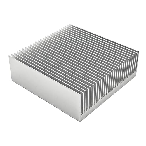 Awxlumv 80mm Aluminum Heat Sink 80x80x27mm /3.15x3.15x1.06 Large Heatsink Sync Circuit Board Cooler 26 Fins for Routers PCHs ICS Amplifiers Transistors Voltage Regulators DIY Electronics Cooling