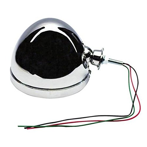 Chrome Dietz Type Headlights, Universal Fit, 12 Volt Sealed Beam with High & Low Beams, Adjustable Mount Pivot, Dedicated Ground Wire, Standard Bulb, Drilled Mounting Stud for Wiring, 7