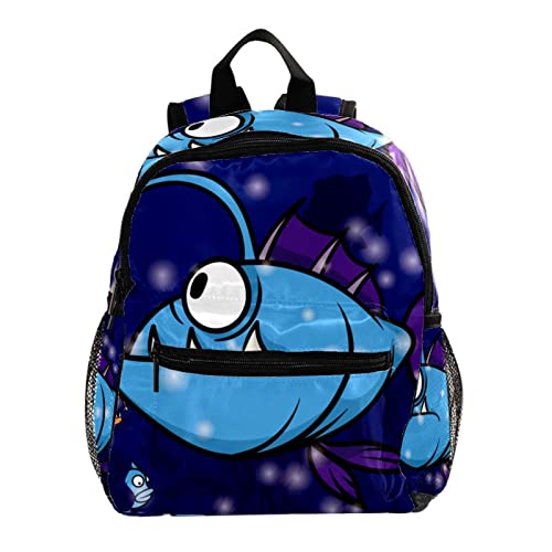 Sac à dos poissons bleus 30,5 cm - Mini sac de voyage pour garçons et filles