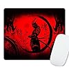 Japanese Samurai Gaming Mouse Pad for Laptop, Cool Anime Red Black Dragon Mousepad, Computer Pad for Player Office, 9.5 X 7.9 Inch