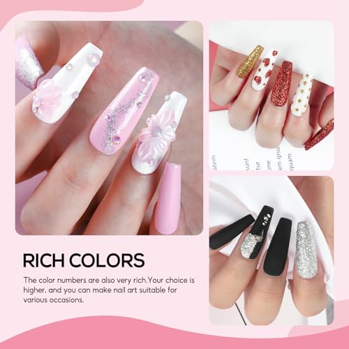 Coscelia Acrylic Nail Kit For Beginners With Everything Professional Nail Kit Acrylic Set With Drill And U V Light 36Pcs Decoration Powder Nail Art Rhinestones Diy Starter Kit Diy Gifts For Women thumb #8
