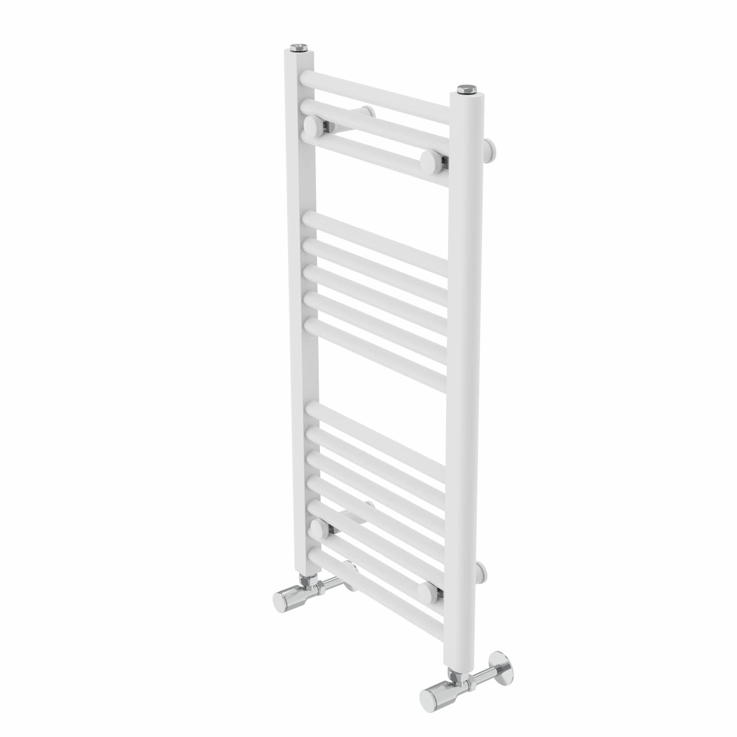 Warmehaus Contemporary Straight Bathroom Ladder Radiator Heated Towel Rail 800 x 400mm Towel Warmer Central Heating White