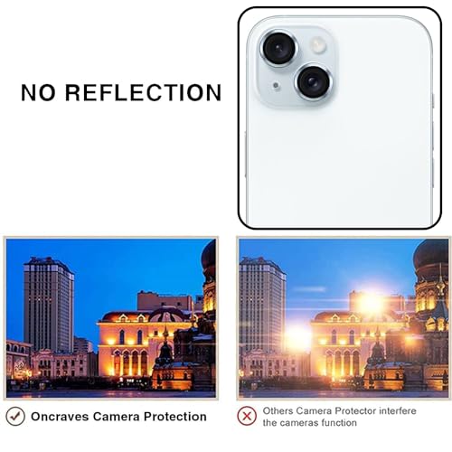 Image of Camera Lens Protector for Apple iPhone 15 | 9H Hardness, Full Coverage Camera Metal Ring Ultra-Thin /Clear (Blue)