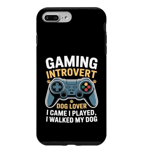 �Q�[�~���O �����I ���D�� I Came I Play I Walked My Dog �X�}�z�P�[�X iPhone 7 Plus/8 Plus �p