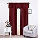 NICETOWN Window Valance Curtain for Kitchen - Home Fashion 52 inches x 18 inches Rod Pocket Valance Curtain Panel for Bedroom Christmas Decor/Living Room, Burgundy Red, Single Panel