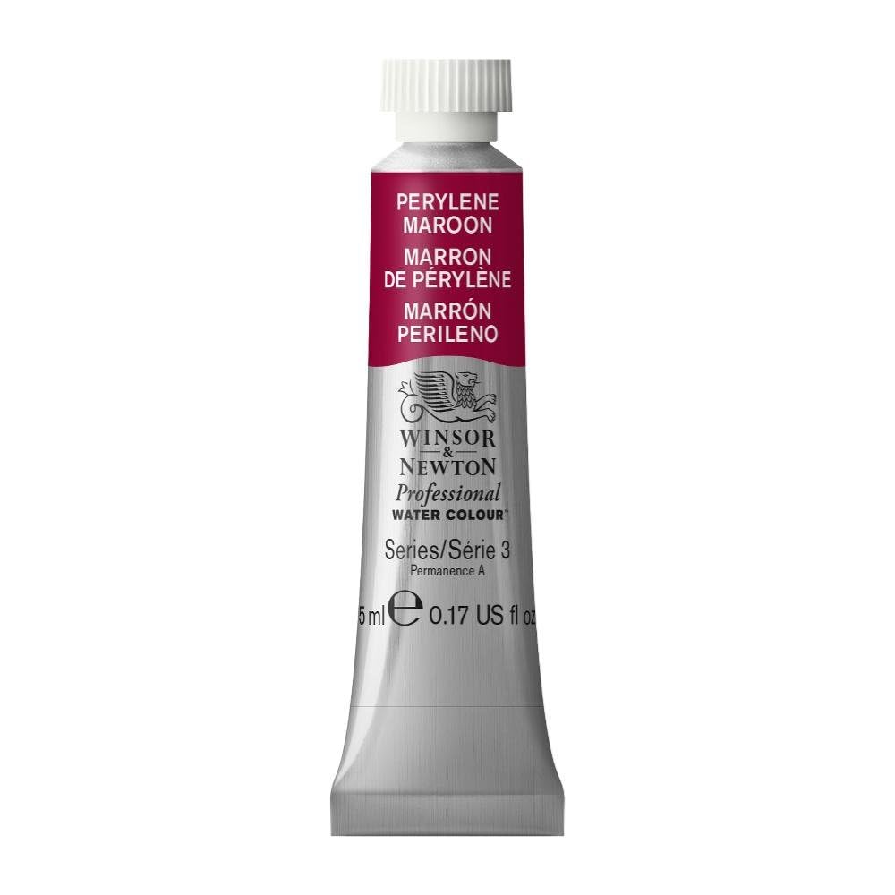 Winsor & Newton 102507 5 ml Tube Professional Water Colour, Perylene Maroon
